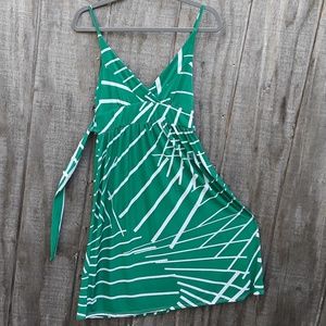 Stretch knit dress with tie detail